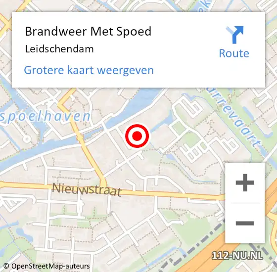 Locatie op kaart van de 112 melding: Brandweer Met Spoed Naar Voorburg op 13 april 2024 20:48