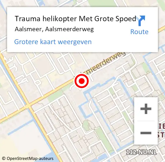 Locatie op kaart van de 112 melding: Trauma helikopter Met Grote Spoed Naar Aalsmeer, Aalsmeerderweg op 13 april 2024 21:09