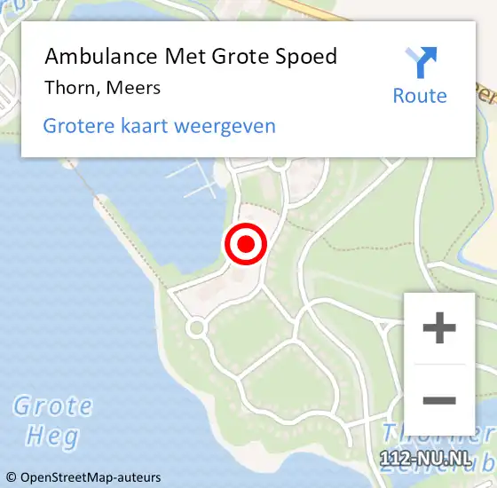 Locatie op kaart van de 112 melding: Ambulance Met Grote Spoed Naar Thorn, Meers op 13 april 2024 23:12