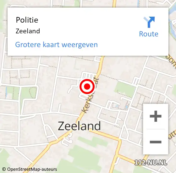 Locatie op kaart van de 112 melding: Politie Zeeland op 14 april 2024 00:31