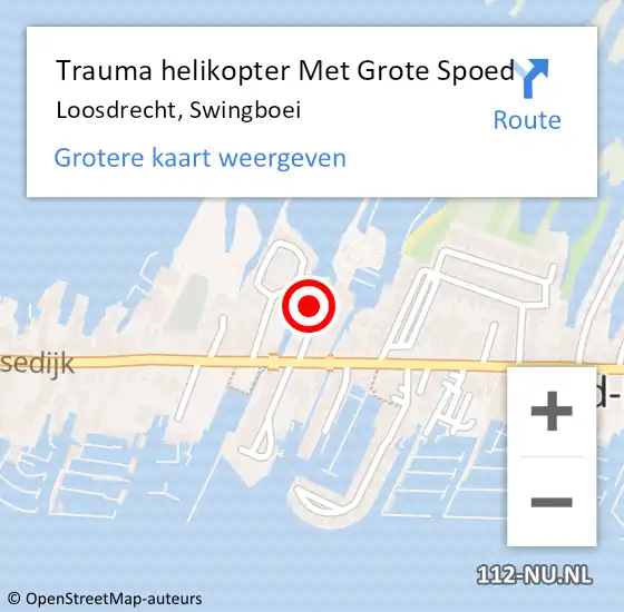 Locatie op kaart van de 112 melding: Trauma helikopter Met Grote Spoed Naar Loosdrecht, Swingboei op 14 april 2024 12:57