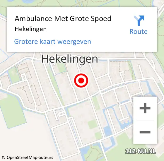 Locatie op kaart van de 112 melding: Ambulance Met Grote Spoed Naar Hekelingen op 14 april 2024 15:02