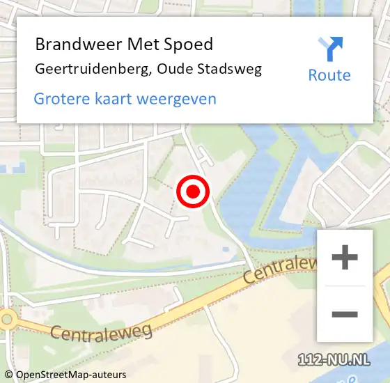 Locatie op kaart van de 112 melding: Brandweer Met Spoed Naar Geertruidenberg, Oude Stadsweg op 14 april 2024 15:44