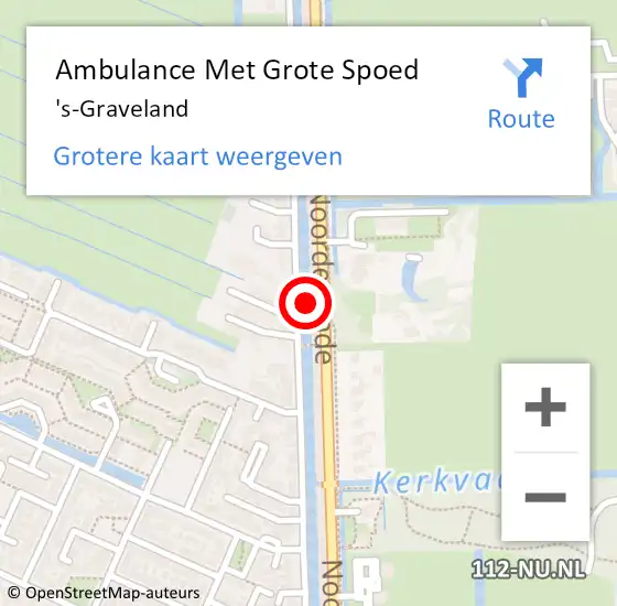 Locatie op kaart van de 112 melding: Ambulance Met Grote Spoed Naar 's-Graveland op 14 april 2024 16:59