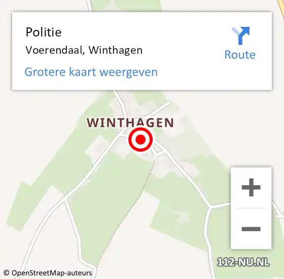 Locatie op kaart van de 112 melding: Politie Voerendaal, Winthagen op 14 april 2024 17:17
