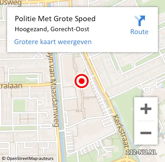 Locatie op kaart van de 112 melding: Politie Met Grote Spoed Naar Hoogezand, Gorecht-Oost op 15 april 2024 08:01