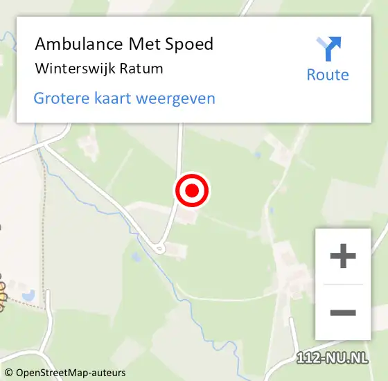 Locatie op kaart van de 112 melding: Ambulance Met Spoed Naar Winterswijk Ratum op 15 april 2024 09:43