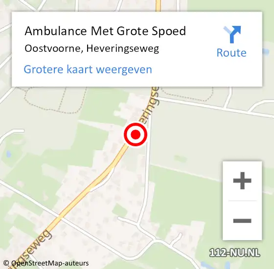 Locatie op kaart van de 112 melding: Ambulance Met Grote Spoed Naar Oostvoorne, Heveringseweg op 15 april 2024 10:08