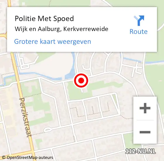 Locatie op kaart van de 112 melding: Politie Met Spoed Naar Wijk en Aalburg, Kerkverreweide op 15 april 2024 10:38