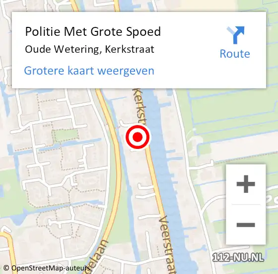 Locatie op kaart van de 112 melding: Politie Met Grote Spoed Naar Oude Wetering, Kerkstraat op 15 april 2024 12:33
