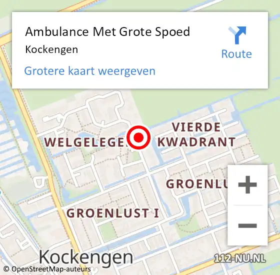 Locatie op kaart van de 112 melding: Ambulance Met Grote Spoed Naar Kockengen op 15 april 2024 14:02