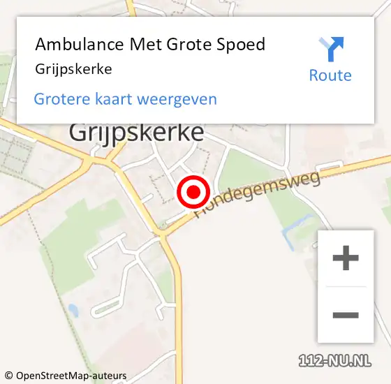 Locatie op kaart van de 112 melding: Ambulance Met Grote Spoed Naar Grijpskerke op 15 april 2024 14:16