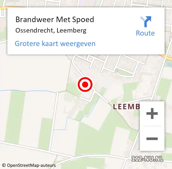 Locatie op kaart van de 112 melding: Brandweer Met Spoed Naar Ossendrecht, Leemberg op 15 april 2024 15:38