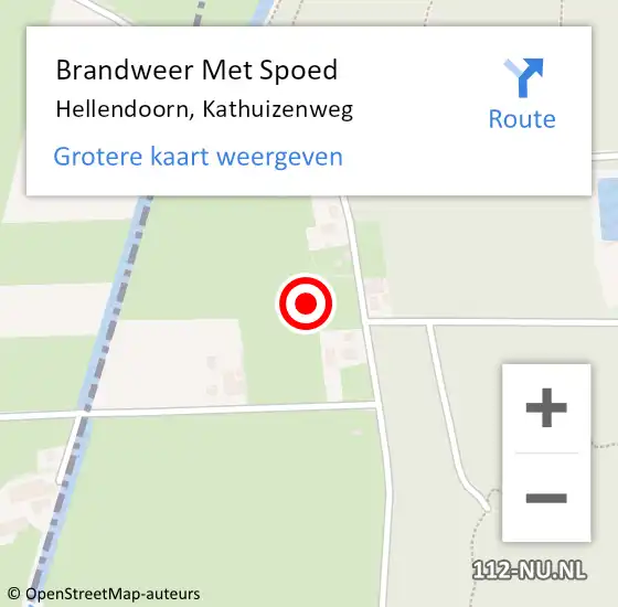 Locatie op kaart van de 112 melding: Brandweer Met Spoed Naar Hellendoorn, Kathuizenweg op 15 april 2024 16:31