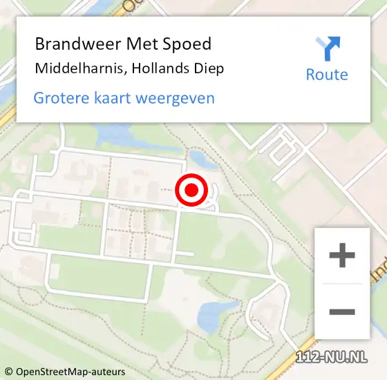 Locatie op kaart van de 112 melding: Brandweer Met Spoed Naar Middelharnis, Hollands Diep op 15 april 2024 17:35