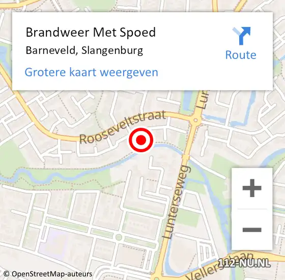 Locatie op kaart van de 112 melding: Brandweer Met Spoed Naar Barneveld, Slangenburg op 15 april 2024 18:25