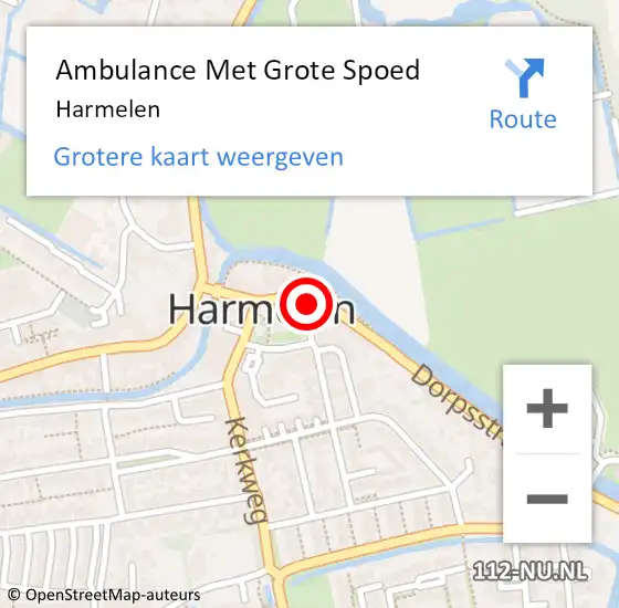 Locatie op kaart van de 112 melding: Ambulance Met Grote Spoed Naar Harmelen op 15 april 2024 22:13