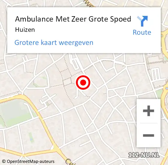 Locatie op kaart van de 112 melding: Ambulance Met Zeer Grote Spoed Naar Huizen op 15 april 2024 23:21