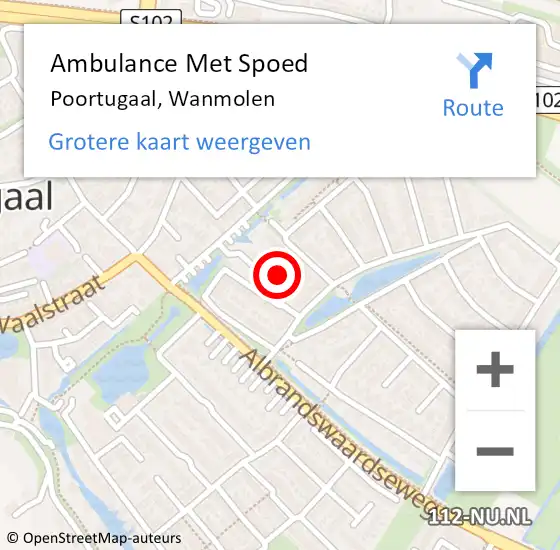 Locatie op kaart van de 112 melding: Ambulance Met Spoed Naar Poortugaal, Wanmolen op 16 april 2024 05:35