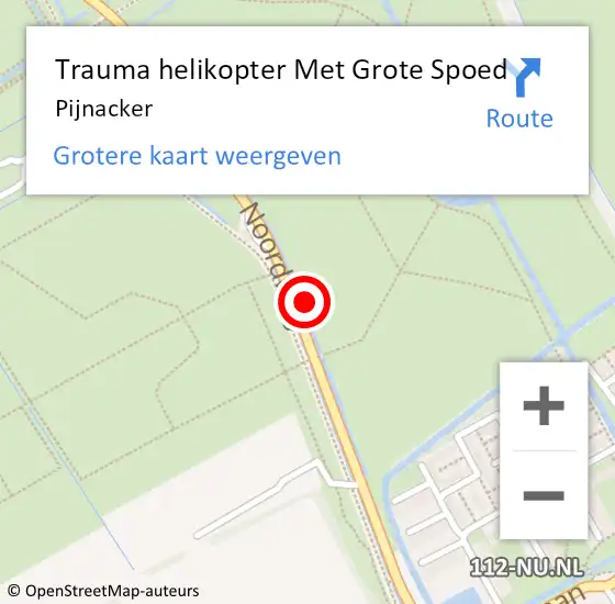 Locatie op kaart van de 112 melding: Trauma helikopter Met Grote Spoed Naar Pijnacker op 16 april 2024 08:26