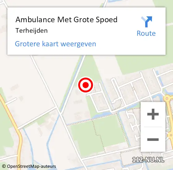 Locatie op kaart van de 112 melding: Ambulance Met Grote Spoed Naar Terheijden op 16 april 2024 08:57