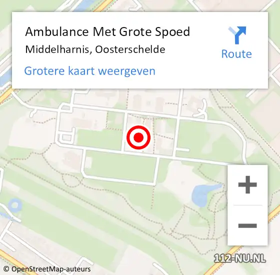 Locatie op kaart van de 112 melding: Ambulance Met Grote Spoed Naar Middelharnis, Oosterschelde op 16 april 2024 10:12