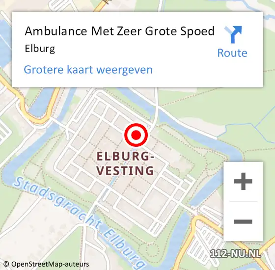 Locatie op kaart van de 112 melding: Ambulance Met Zeer Grote Spoed Naar Elburg op 16 april 2024 11:43