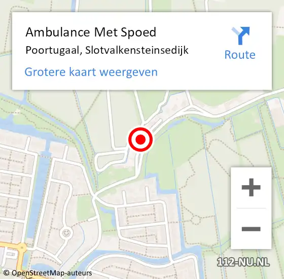 Locatie op kaart van de 112 melding: Ambulance Met Spoed Naar Poortugaal, Slotvalkensteinsedijk op 16 april 2024 11:54
