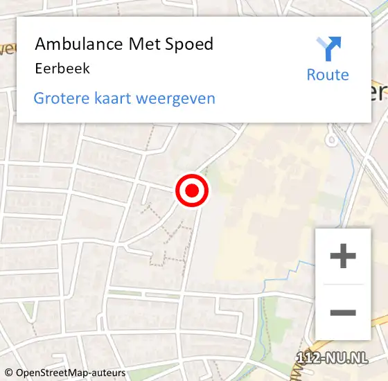 Locatie op kaart van de 112 melding: Ambulance Met Spoed Naar Eerbeek op 16 april 2024 12:38