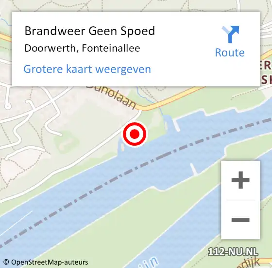 Locatie op kaart van de 112 melding: Brandweer Geen Spoed Naar Doorwerth, Fonteinallee op 16 april 2024 15:52