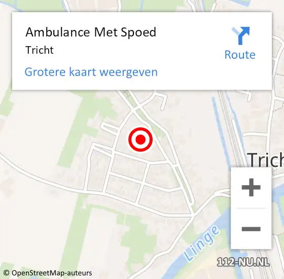 Locatie op kaart van de 112 melding: Ambulance Met Spoed Naar Tricht op 16 april 2024 15:57
