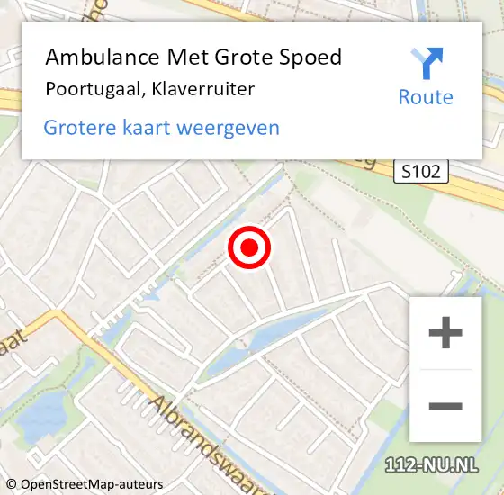 Locatie op kaart van de 112 melding: Ambulance Met Grote Spoed Naar Poortugaal, Klaverruiter op 16 april 2024 18:35