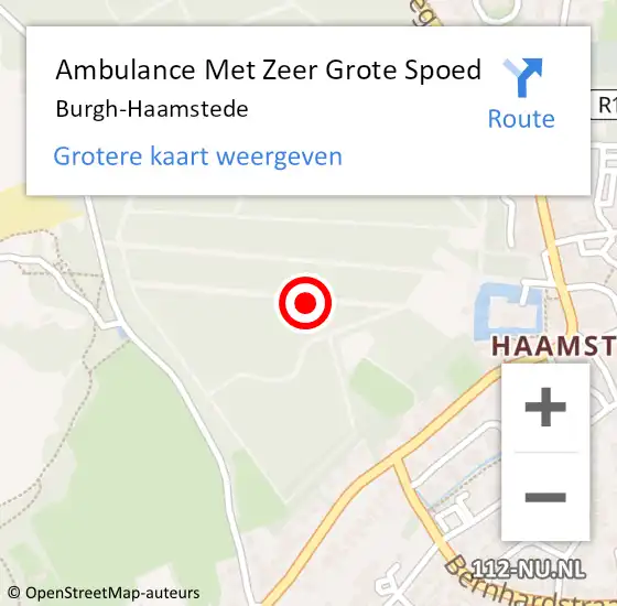 Locatie op kaart van de 112 melding: Ambulance Met Zeer Grote Spoed Naar Burgh-Haamstede op 16 april 2024 19:31