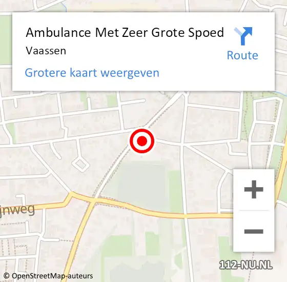 Locatie op kaart van de 112 melding: Ambulance Met Zeer Grote Spoed Naar Vaassen op 16 april 2024 19:51