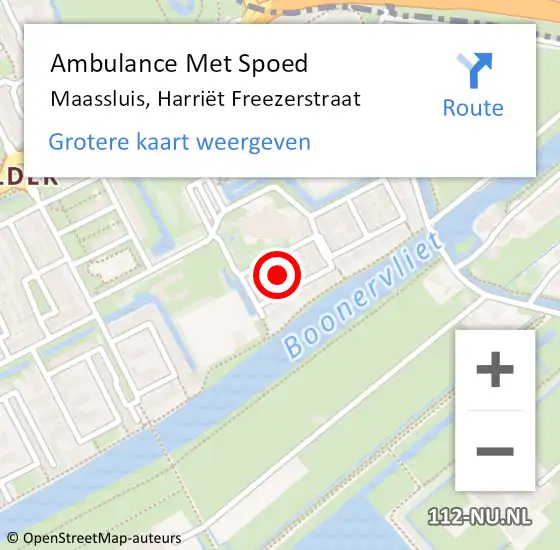Locatie op kaart van de 112 melding: Ambulance Met Spoed Naar Maassluis, Harriët Freezerstraat op 16 april 2024 20:00