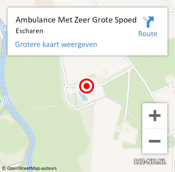 Locatie op kaart van de 112 melding: Ambulance Met Zeer Grote Spoed Naar Escharen op 16 april 2024 20:54