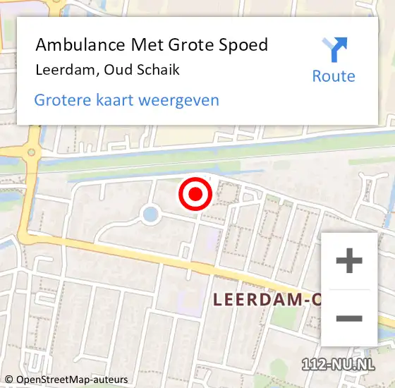 Locatie op kaart van de 112 melding: Ambulance Met Grote Spoed Naar Leerdam, Oud Schaik op 17 april 2024 06:43