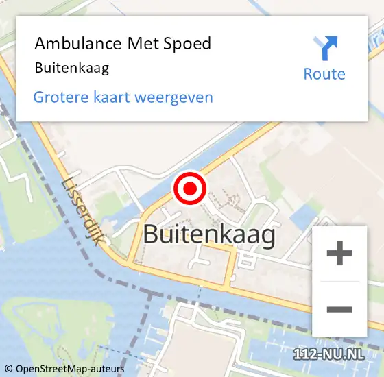 Locatie op kaart van de 112 melding: Ambulance Met Spoed Naar Buitenkaag op 17 april 2024 08:11