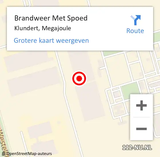 Locatie op kaart van de 112 melding: Brandweer Met Spoed Naar Klundert, Megajoule op 17 april 2024 11:17