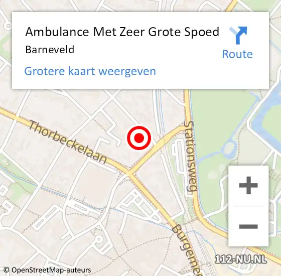 Locatie op kaart van de 112 melding: Ambulance Met Zeer Grote Spoed Naar Barneveld op 17 april 2024 11:18