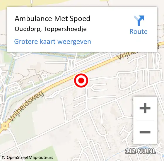 Locatie op kaart van de 112 melding: Ambulance Met Spoed Naar Ouddorp, Toppershoedje op 17 april 2024 13:42