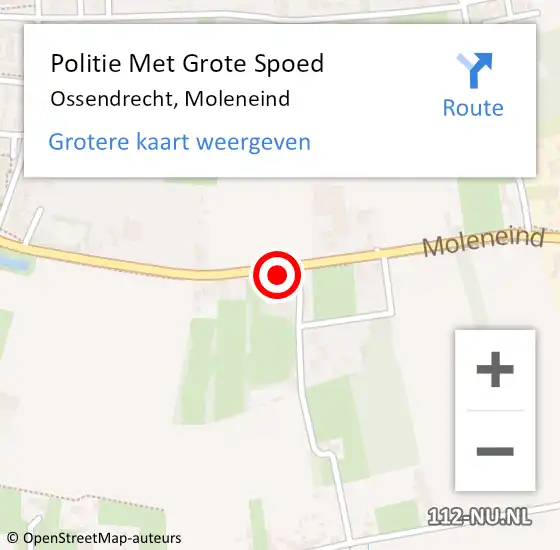 Locatie op kaart van de 112 melding: Politie Met Grote Spoed Naar Ossendrecht, Moleneind op 17 april 2024 16:26