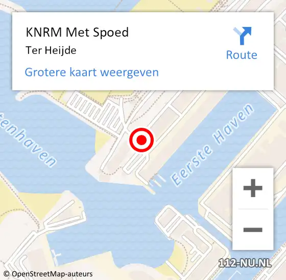 Locatie op kaart van de 112 melding: KNRM Met Spoed Naar Den Haag op 17 april 2024 19:19