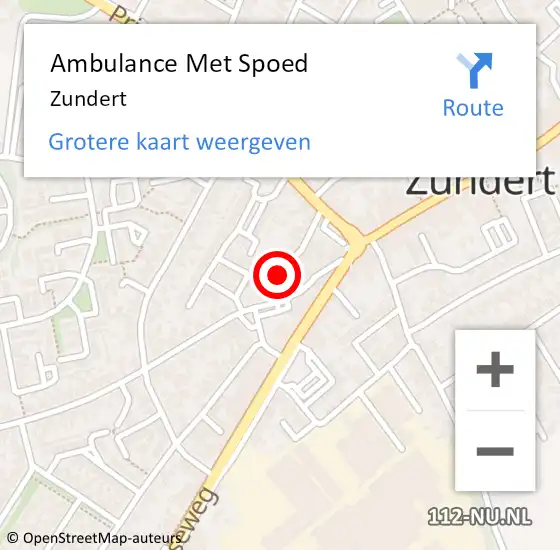Locatie op kaart van de 112 melding: Ambulance Met Spoed Naar Zundert op 18 april 2024 00:32