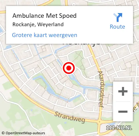 Locatie op kaart van de 112 melding: Ambulance Met Spoed Naar Rockanje, Weyerland op 18 april 2024 05:21
