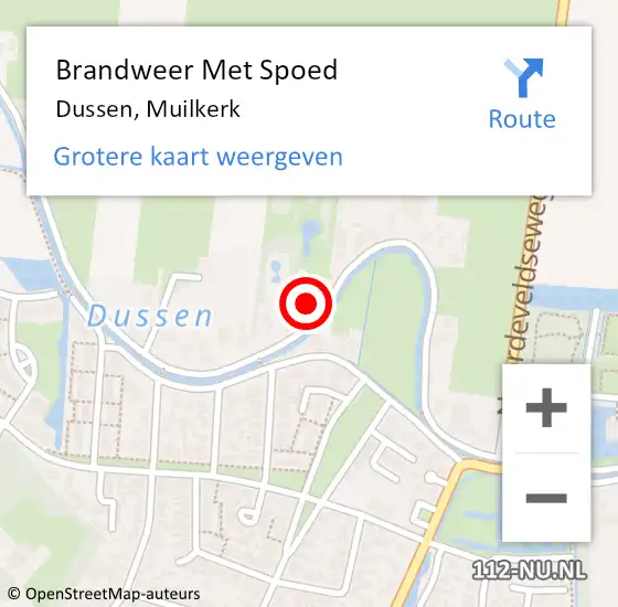 Locatie op kaart van de 112 melding: Brandweer Met Spoed Naar Dussen, Muilkerk op 18 april 2024 07:28
