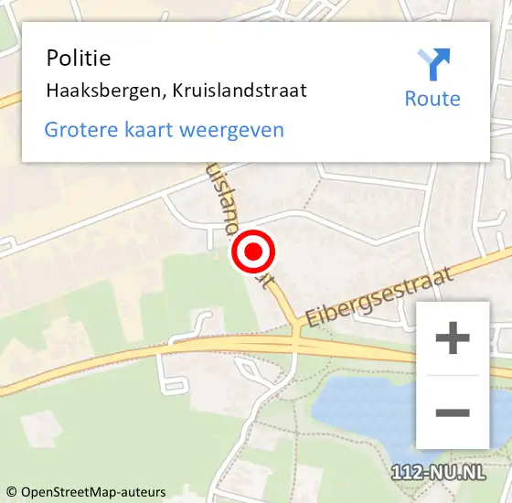 Locatie op kaart van de 112 melding: Politie Haaksbergen, Kruislandstraat op 18 april 2024 07:33