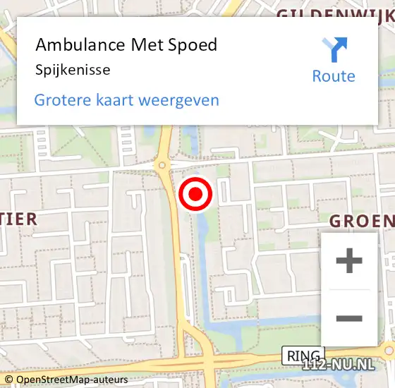 Locatie op kaart van de 112 melding: Ambulance Met Spoed Naar Spijkenisse op 18 april 2024 10:19