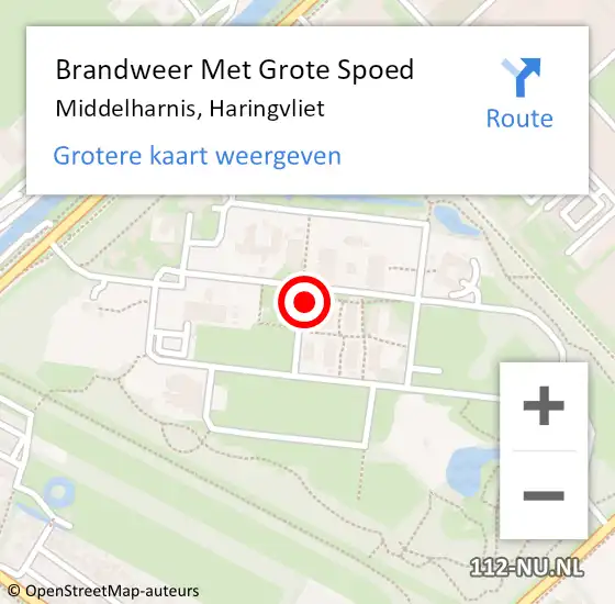 Locatie op kaart van de 112 melding: Brandweer Met Grote Spoed Naar Middelharnis, Haringvliet op 18 april 2024 11:33