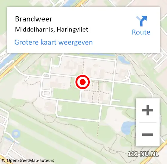 Locatie op kaart van de 112 melding: Brandweer Middelharnis, Haringvliet op 18 april 2024 11:33